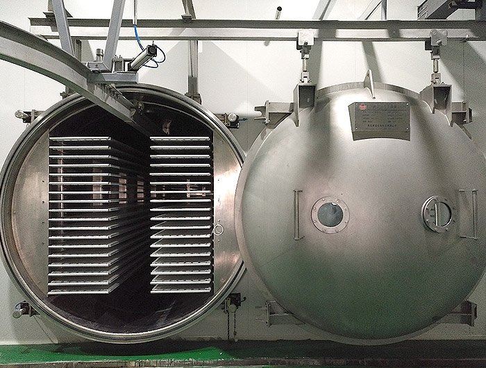 Liofilizador de alimentos de capacidad media de 400 kg